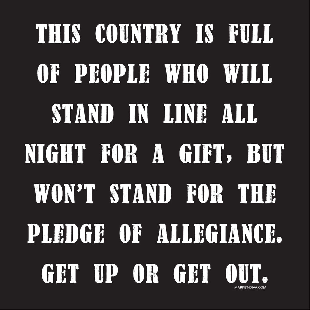 Stand in Line vs. Stand for Pledge