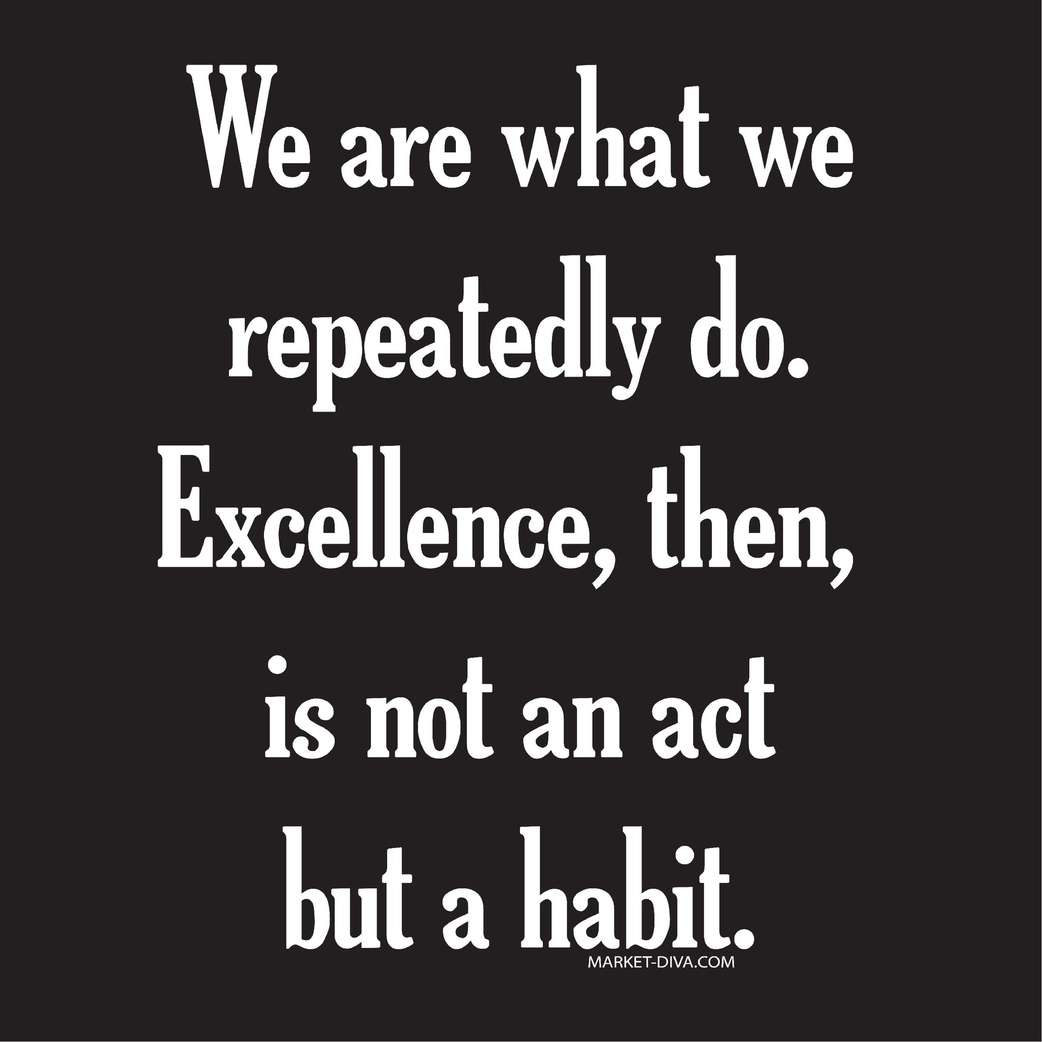 Excellence is a Habit